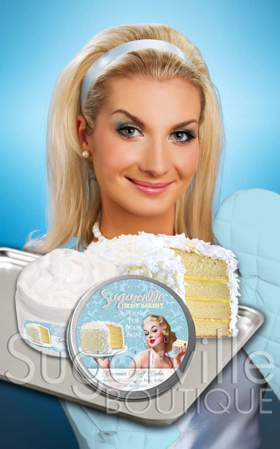 COCONUT FLUFF CAKE Luxurious Soy Milk Body Butter (8 oz.)