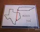 Custom State(s) embroidered card - Made to Order