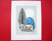 The Giant Blue Bear of Portola limited edition giclée print