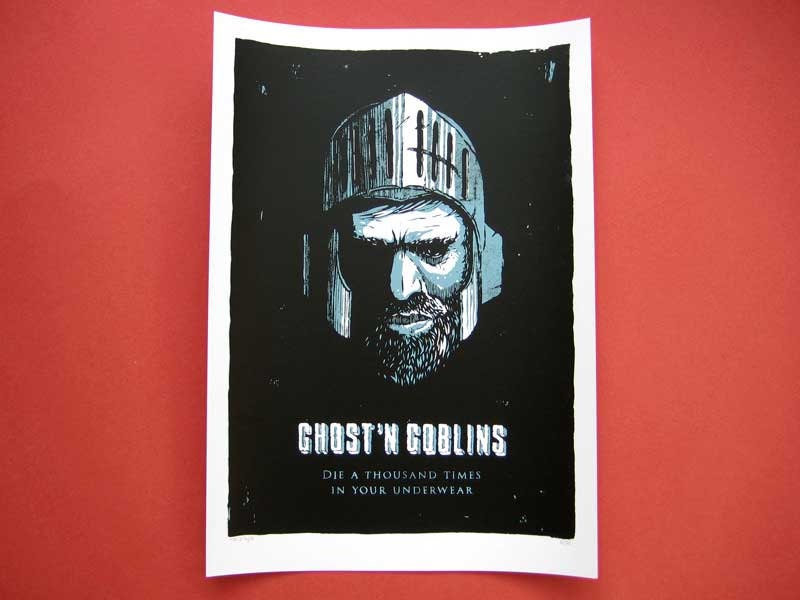 Ghost'n Goblins limited edition screenprint