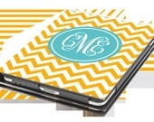 iPad Mini Case - Chevron Personalized Monogram Tablet Book Cover