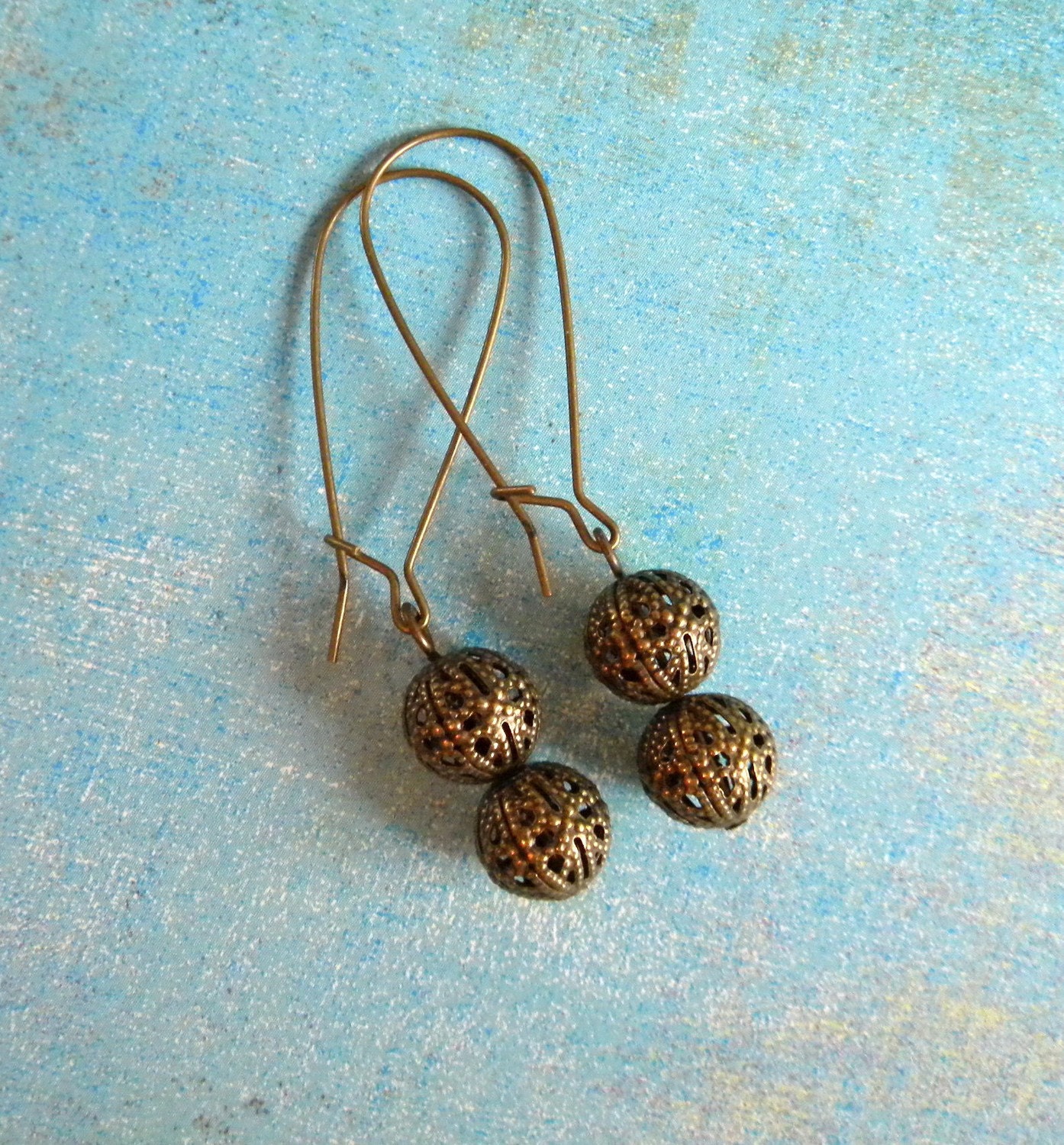 Ree Earrings in Aged Brass