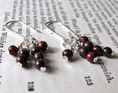 Poppy Jasper Cluster Earrings in Silver
