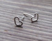 Sweet Tiny Valentine's Heart Post Earrings - Sterling Filled