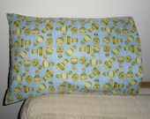 Pillow Case - Travel Size - Children - Toddler - Debbie Mumm - Jungle Toss -  Lions - Hot Air Balloons -  Nursery Print