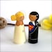 Clark Kent and Lois Lane SUPERMAN Wedding Cake Topper Superman Cake Topper  Superman Topper Superman Wedding Cake Toppers Peg Doll Cute