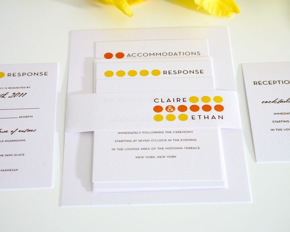 Modern Circles Wedding Invitations Deposit