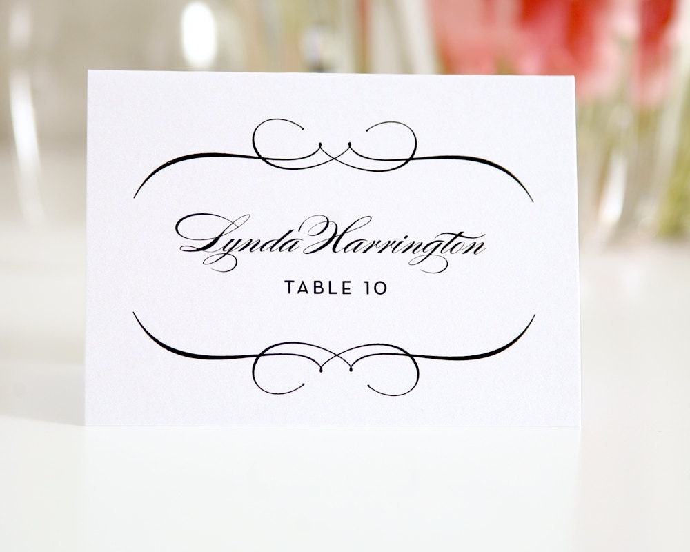 Place Cards or Escort Cards for Your Wedding, French Romance Design Deposit