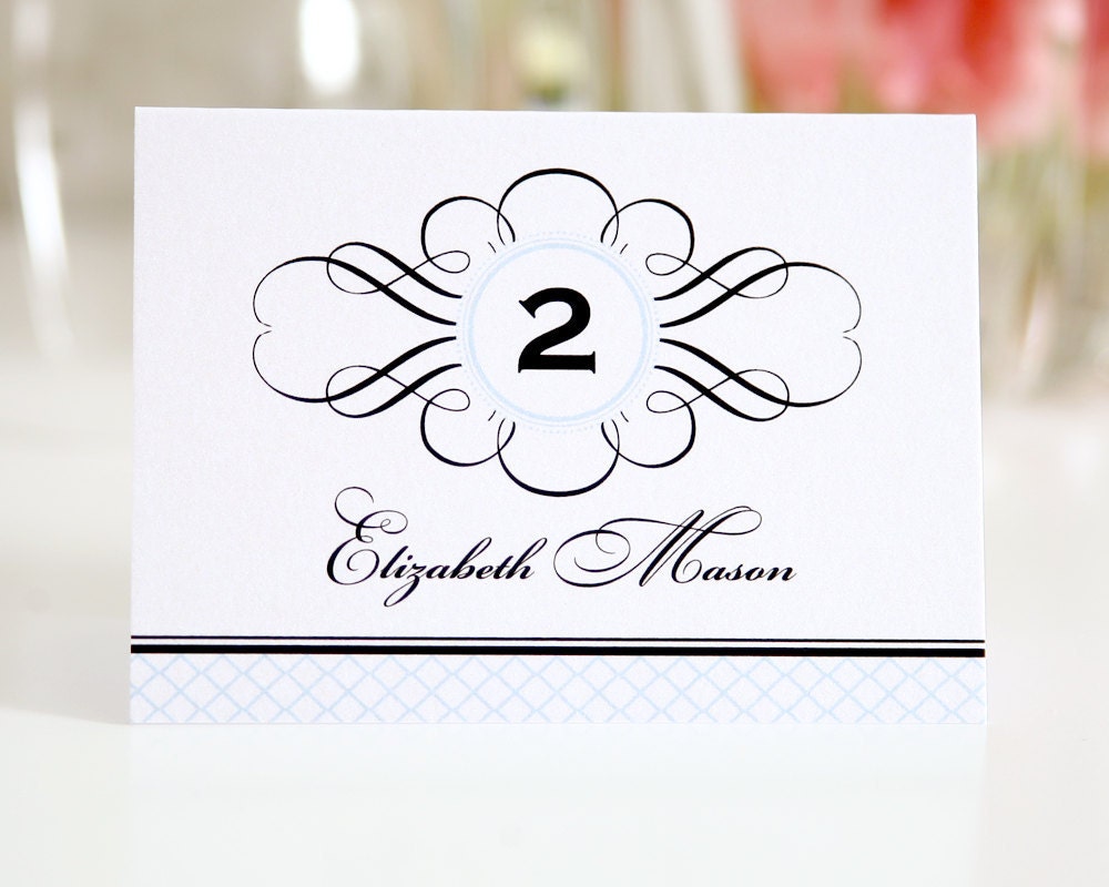 Vintage Place Cards or Escort Cards for Your Wedding, Elegance Monogram Design Deposit