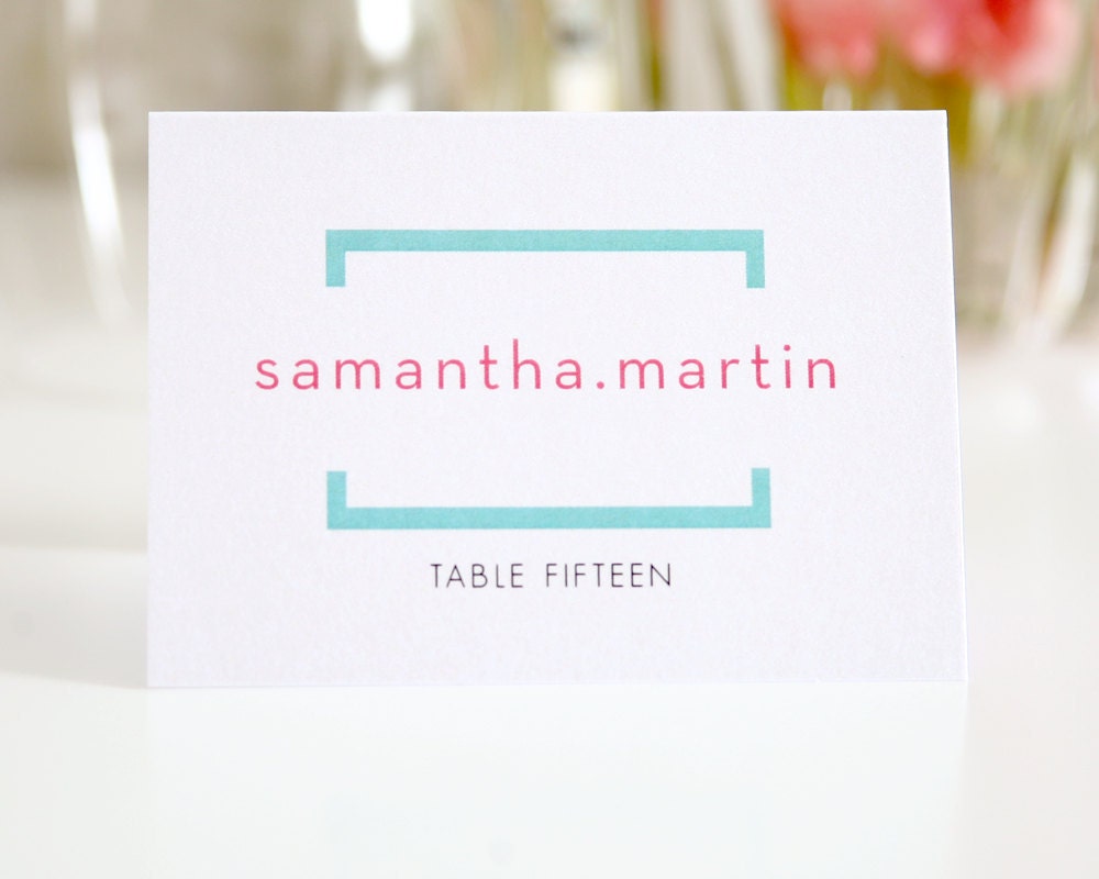 Modern Place Cards or Seating Cards for Your Wedding, Math Love Design Deposit