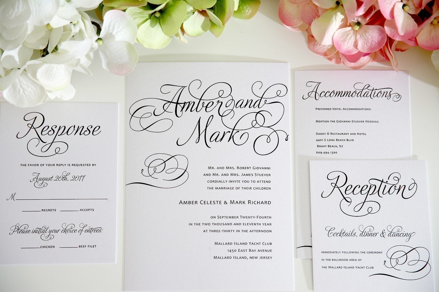 Elegant Wedding Invitation - Charming Script Sample