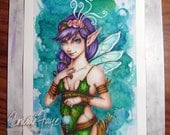 Naena Original Watercolor Faery