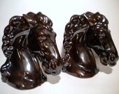 Vintage Ceramic Horse Bookends