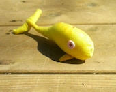 Yellow whale with pink eyes - jennova