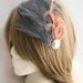 Pink peacock feather derby fascinator with gray feather backing - AGATHA design - CHOOSE headband, comb, or hair clip