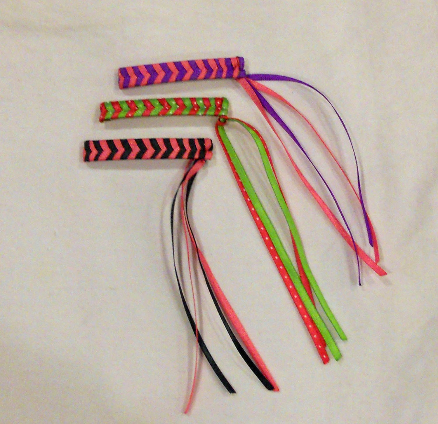Retro Woven Ribbon Barrette (1) - Custom Colors