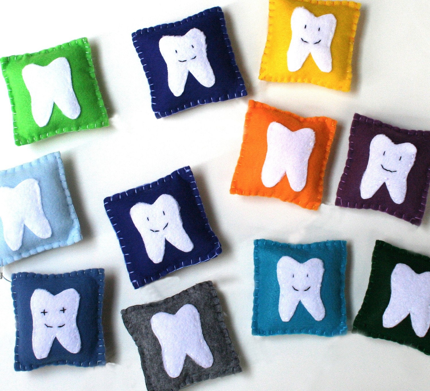 Tooth Fairy Pillow - Fun, Funky and Colorful little pockets for boy's or girl's lost teeth and treasures. - avisandiris Tooth Fairy Pillow - Fun, Funky and Colorful little pockets for boy's or girl's lost teeth and treasures. - avisandiris