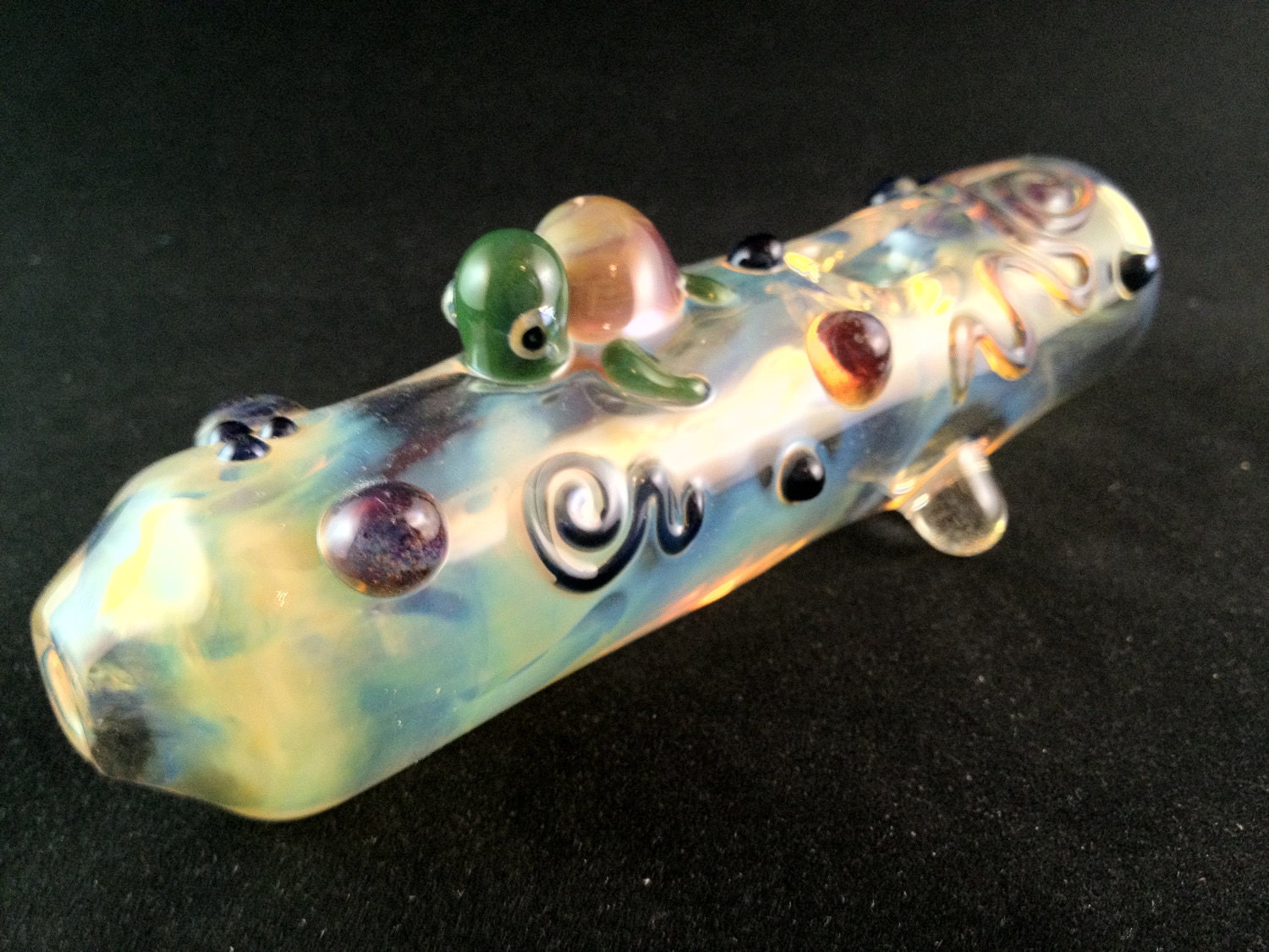 Turtle Critter Roller Hand Blown Glass Pipe