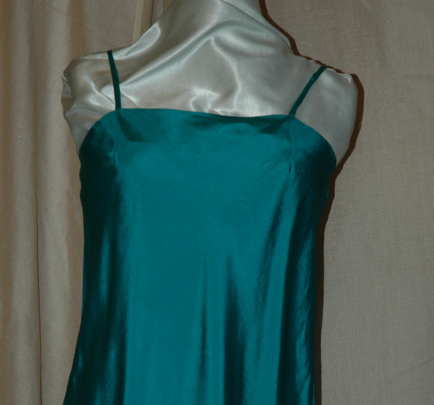 SALE was 19.95. Teal Spaghetti Strap Slip Dress.   Designers Den overstock never worn.  FREE domestic  SHIPPING.