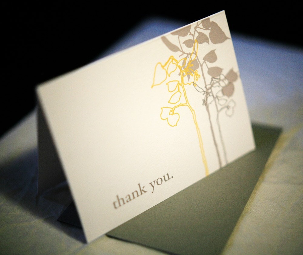 Leaves Thank You Notes