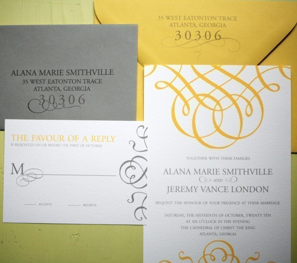 Grande Flourish Invitation Suite