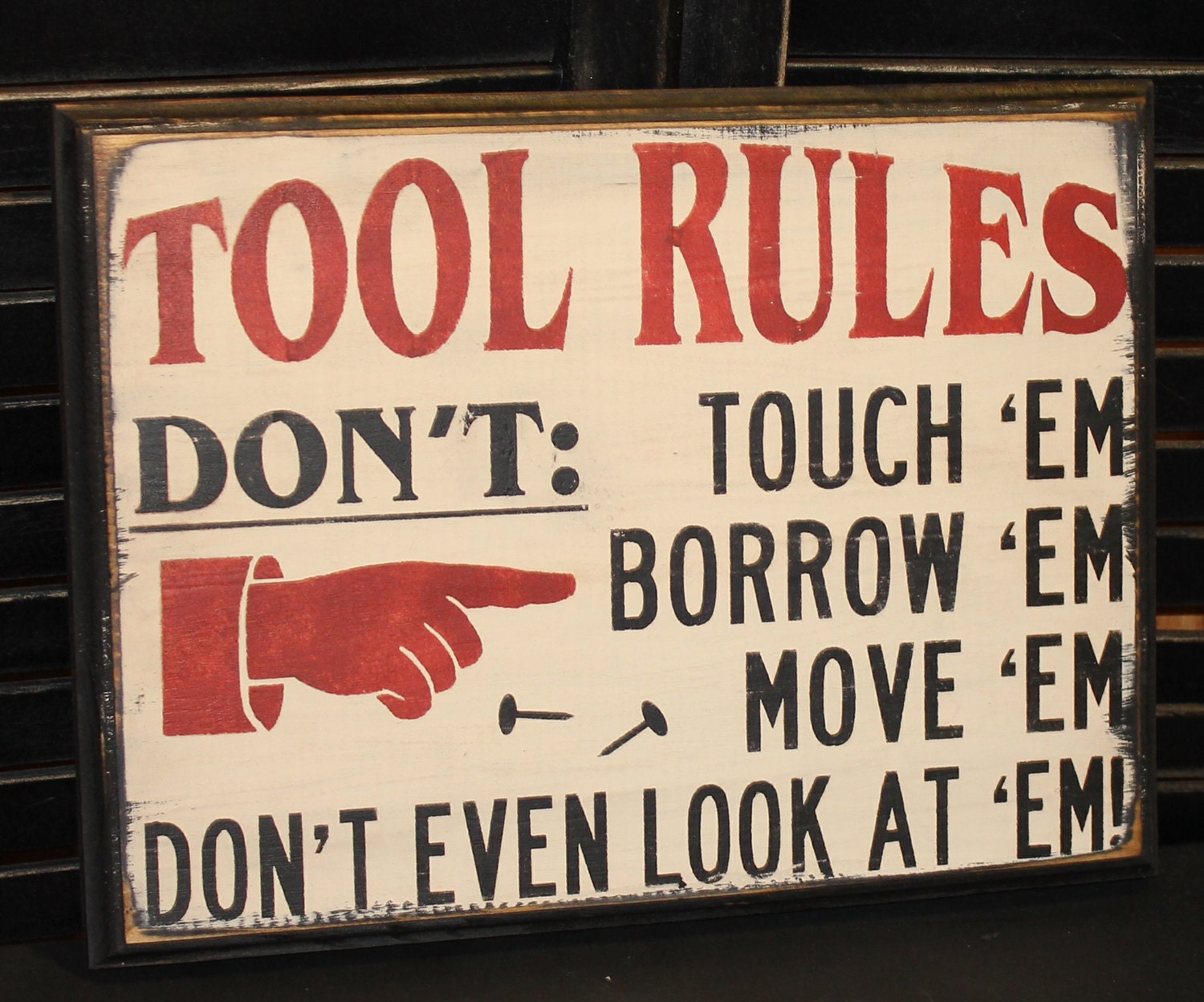 TOOL RULES Sign/Fathers Day Gift/Gift/Gift for Him