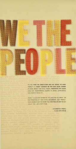 We The People - VOTE hand pulled screenprint poster