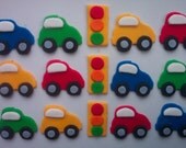Fondant Cupcake or Cookie Toppers Edible Cars and Stoplights
