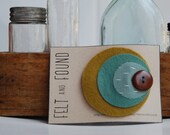 felt circles hair clip or brooch