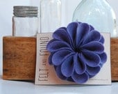 purple felt hair flower