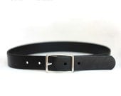 Boy's Belt- Black Leather Casual