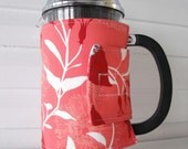 French Press Cozy - Columbine Persimmon