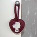 RESERVED Wine Color Heart with Cameo (Honeysuckle Felted Soap on a Rope)