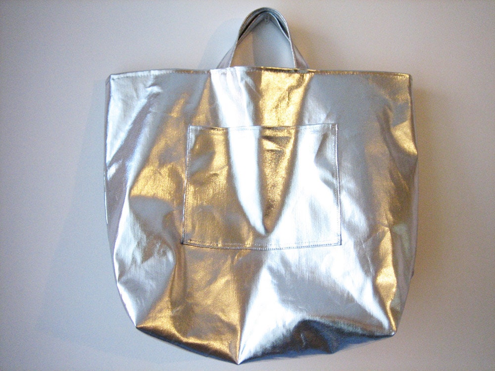Silver Foil Tote