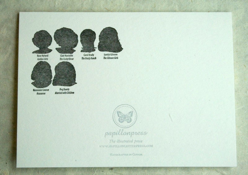 Letterpress Mother's Day Card - Sitcom Moms