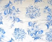 Blue Floral Vintage Sheet - Fat Quarter (FB001)
