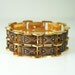 Vintage Bracelet Spanish Damascene Two Row Chunky Jewelry