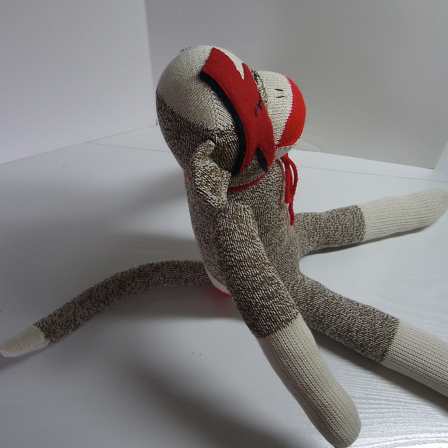 Ziggy Star Sock Monkey Doll, Bowie Inspired