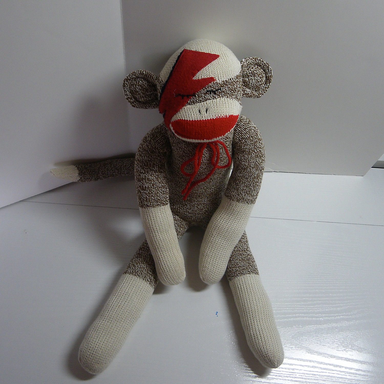 Ziggy Star Sock Monkey Doll, Bowie Inspired