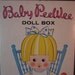 vintage 1968 whitman uneeda doll co. baby peewee, 4 paper dolls w/clothes