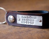 Memorial Remembrance Custom Leather Keychain