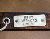 Best Granddad Ever -  Flat Back Leather Keychain