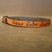 Keep Calm and Carry On Skinny Adjustable Leather Bracelet
