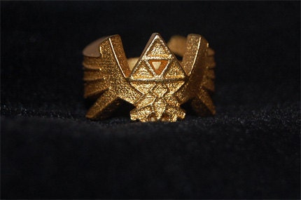 Gold plated The Legend of Zelda Triforce Ring  - PREORDER