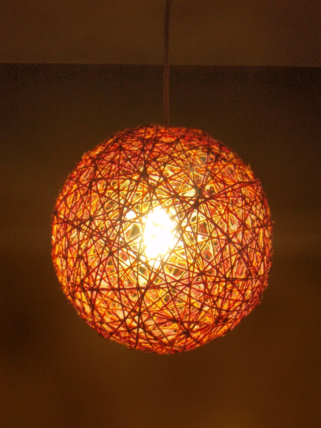 PDF Instructions: DIY Hanging String Light Sphere. Custom Color. Any Size.