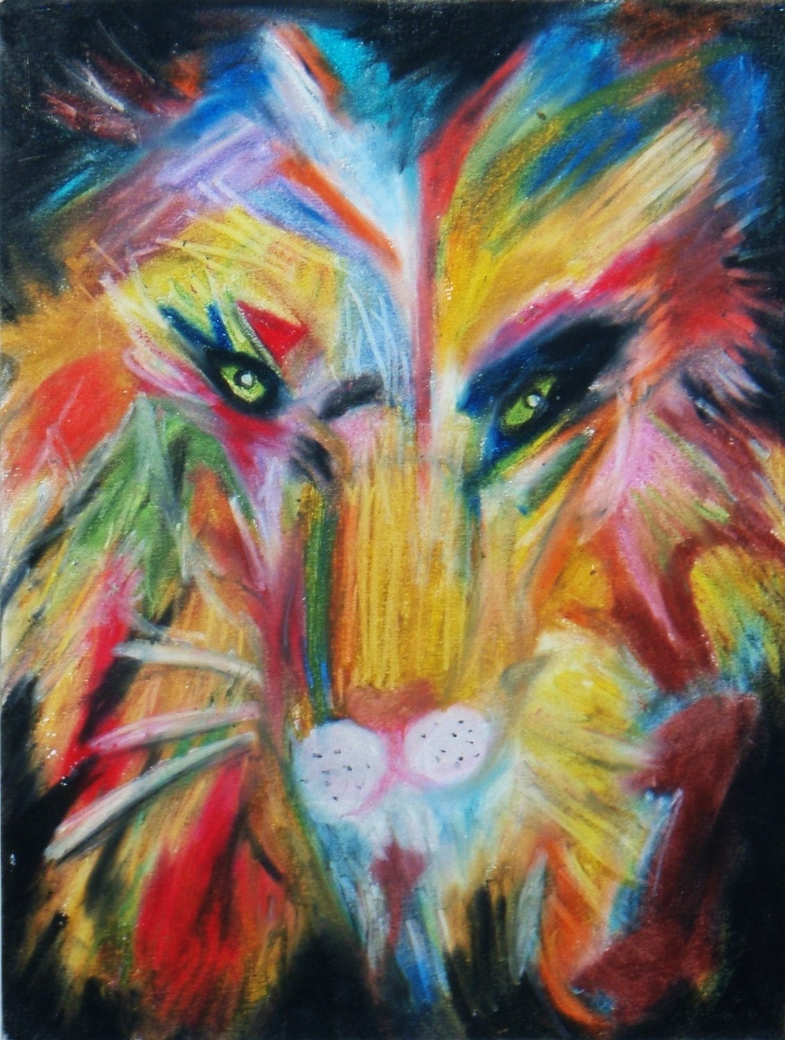 Lion - Twisted Pastel - 11 x 14 Print