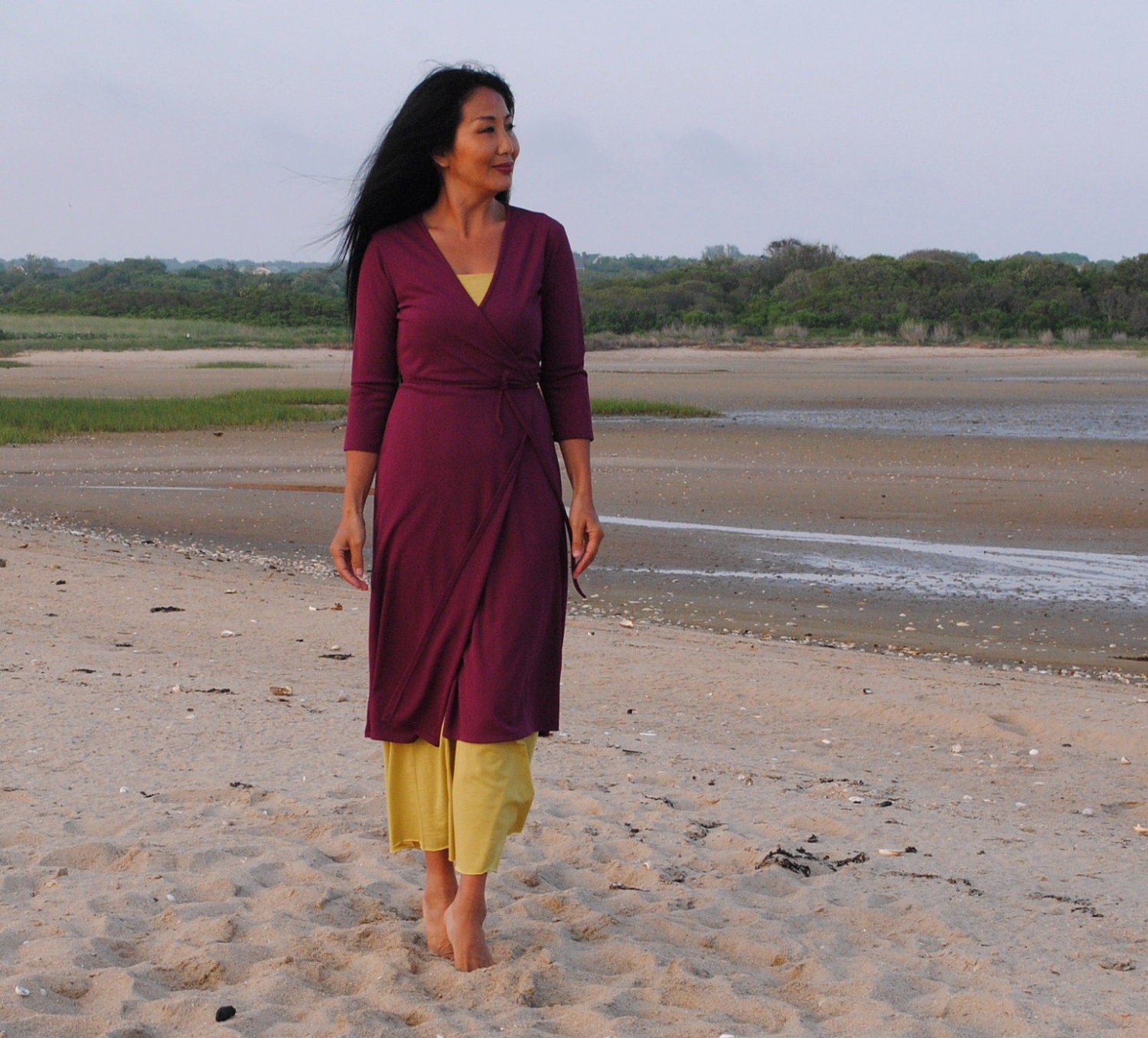 Organic Clothing - Wrap Dress ( Hepm Organic Cotton)
