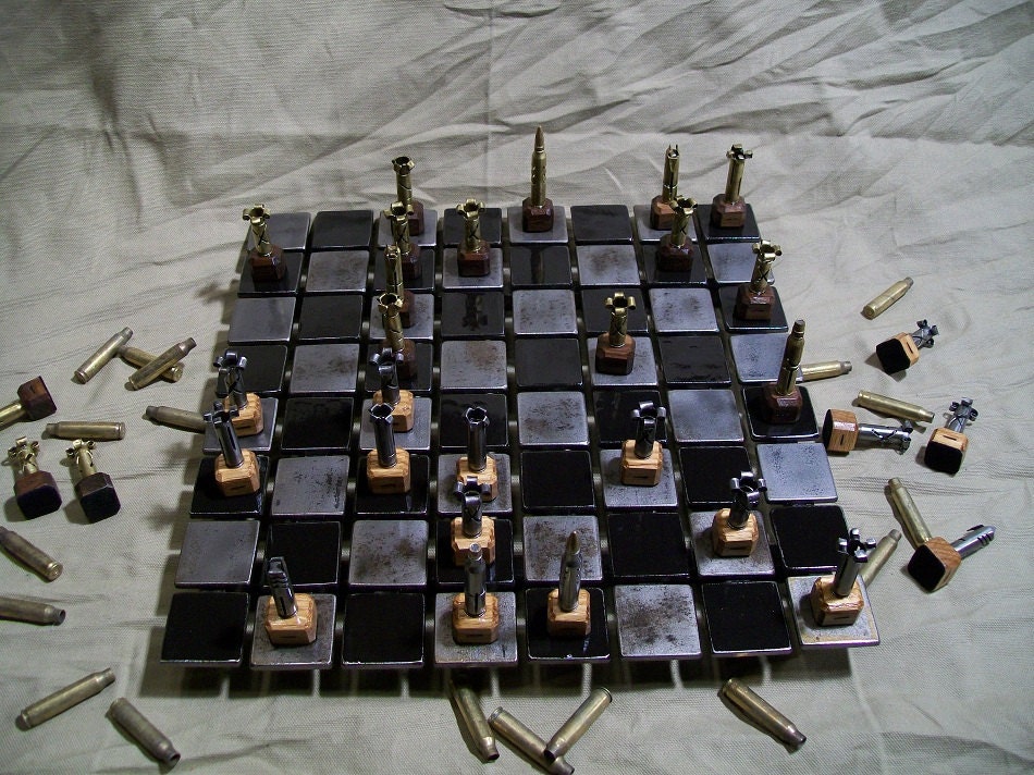 Steel and Bullet Chess Set .223 Caliber