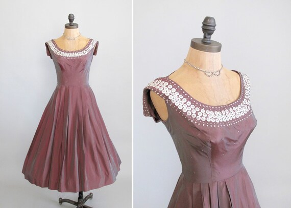 Vintage 1950s Dress : 50s New Look Party Dress