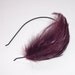 VALERIE Burgundy Wine Feather Headband